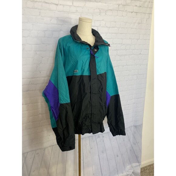 Vintage Columbia Mens XL Colorblocked WindbreakerCollared Jacket - Picture 2 of 9